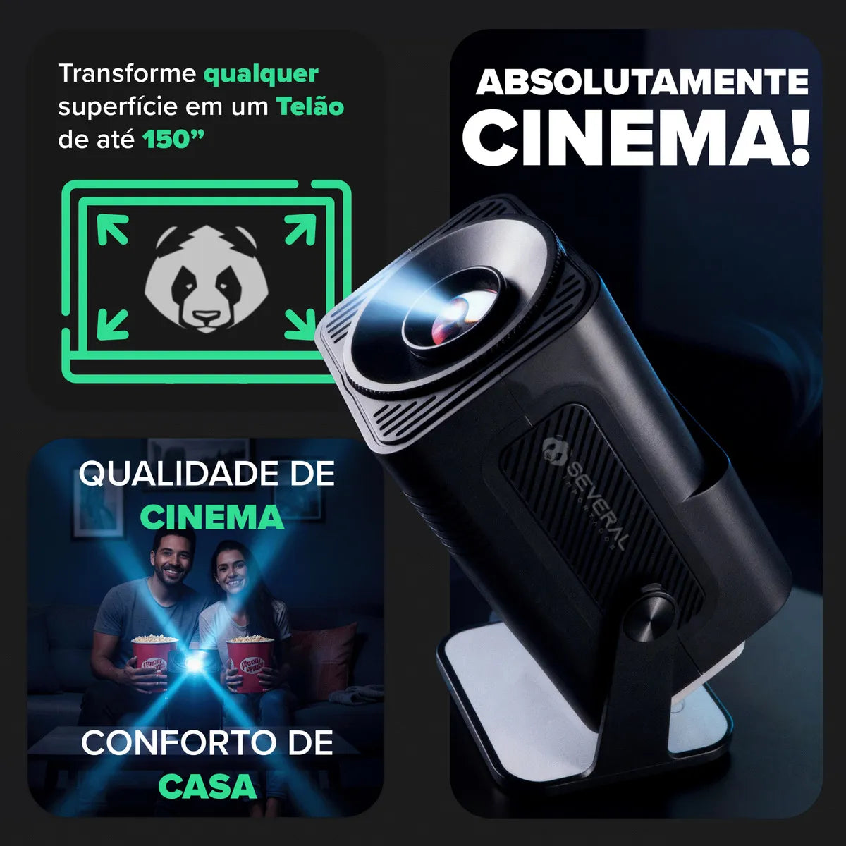 Projetor Smart Portátil Hy 320 Full Hd 4k Bluetooth Wifi Cor Android 11.0 5g Tv Cinema Em Casa Several Importados